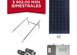 kit Solar ahorra hasta $902.00 Bimestrales